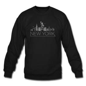 New York Sweatshirt - Skyline New York Crewneck Sweatshirt - black