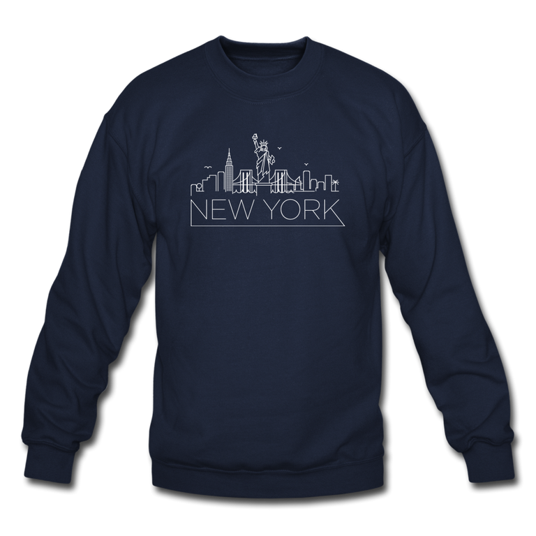 New York Sweatshirt - Skyline New York Crewneck Sweatshirt