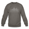 Philadelphia, Pennsylvania Sweatshirt - Skyline Philadelphia Crewneck Sweatshirt - asphalt gray