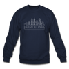 Philadelphia, Pennsylvania Sweatshirt - Skyline Philadelphia Crewneck Sweatshirt - navy
