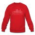 Philadelphia, Pennsylvania Sweatshirt - Skyline Philadelphia Crewneck Sweatshirt - red