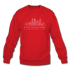 Philadelphia, Pennsylvania Sweatshirt - Skyline Philadelphia Crewneck Sweatshirt - red