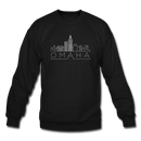 Omaha, Nebraska Sweatshirt - Skyline Omaha Crewneck Sweatshirt - black