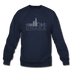 Omaha, Nebraska Sweatshirt - Skyline Omaha Crewneck Sweatshirt - navy