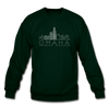 Omaha, Nebraska Sweatshirt - Skyline Omaha Crewneck Sweatshirt - forest green