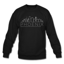 Phoenix, Arizona Sweatshirt - Skyline Phoenix Crewneck Sweatshirt - black