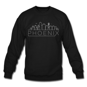 Phoenix, Arizona Sweatshirt - Skyline Phoenix Crewneck Sweatshirt - black