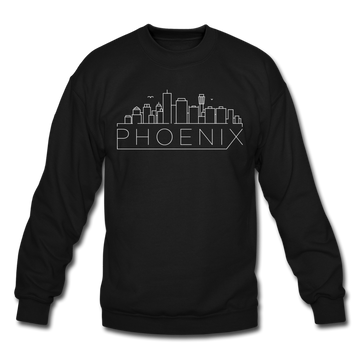 Phoenix, Arizona Sweatshirt - Skyline Phoenix Crewneck Sweatshirt - black