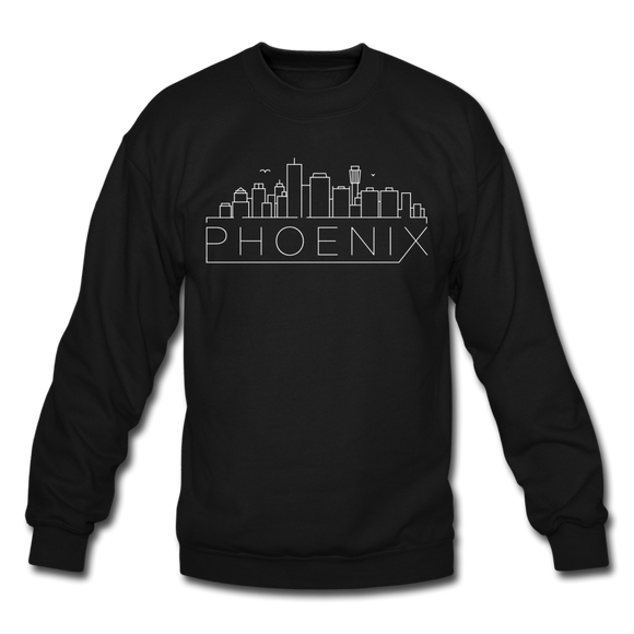 Phoenix, Arizona Sweatshirt - Skyline Phoenix Crewneck Sweatshirt - black