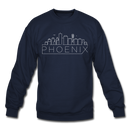 Phoenix, Arizona Sweatshirt - Skyline Phoenix Crewneck Sweatshirt - navy