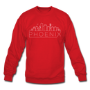 Phoenix, Arizona Sweatshirt - Skyline Phoenix Crewneck Sweatshirt - red