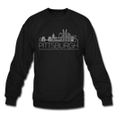 Pittsburgh, Pennsylvania Sweatshirt - Skyline Pittsburgh Crewneck Sweatshirt - black