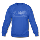Saint Paul, Minnesota Sweatshirt - Skyline Saint Paul Crewneck Sweatshirt - royal blue