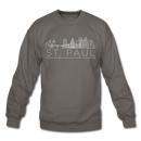 Saint Paul, Minnesota Sweatshirt - Skyline Saint Paul Crewneck Sweatshirt - asphalt gray