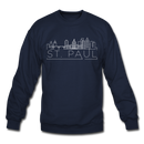 Saint Paul, Minnesota Sweatshirt - Skyline Saint Paul Crewneck Sweatshirt - navy