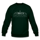 San Antonio, Texas Sweatshirt - Skyline San Antonio Crewneck Sweatshirt - forest green