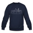 Raleigh, North Carolina Sweatshirt - Skyline Raleigh Crewneck Sweatshirt - navy