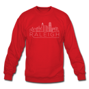 Raleigh, North Carolina Sweatshirt - Skyline Raleigh Crewneck Sweatshirt - red