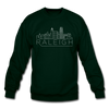 Raleigh, North Carolina Sweatshirt - Skyline Raleigh Crewneck Sweatshirt - forest green