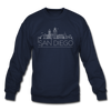 San Diego, California Sweatshirt - Skyline San Diego Crewneck Sweatshirt - navy