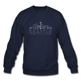 Seattle, Washington Sweatshirt - Skyline Seattle Crewneck Sweatshirt