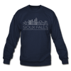 Sioux Falls, South Dakota Sweatshirt - Skyline Sioux Falls Crewneck Sweatshirt - navy