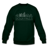 Sioux Falls, South Dakota Sweatshirt - Skyline Sioux Falls Crewneck Sweatshirt - forest green