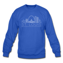 St. Louis, Missouri Sweatshirt - Skyline St. Louis Crewneck Sweatshirt - royal blue
