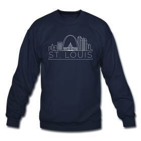 St. Louis, Missouri Sweatshirt - Skyline St. Louis Crewneck Sweatshirt - navy