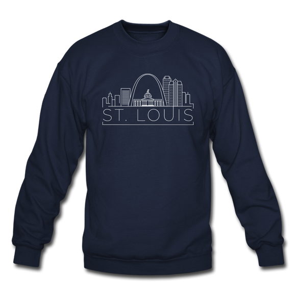 St. Louis, Missouri Sweatshirt - Skyline St. Louis Crewneck Sweatshirt - navy