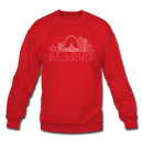 St. Louis, Missouri Sweatshirt - Skyline St. Louis Crewneck Sweatshirt - red