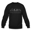 San Francisco, California Sweatshirt - Skyline San Francisco Crewneck Sweatshirt - black