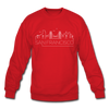 San Francisco, California Sweatshirt - Skyline San Francisco Crewneck Sweatshirt - red