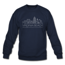 Virginia Beach, Virginia Sweatshirt - Skyline Virginia Beach Crewneck Sweatshirt - navy