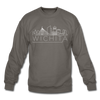 Wichita, Kansas Sweatshirt - Skyline Wichita Crewneck Sweatshirt - asphalt gray