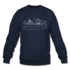 Wichita, Kansas Sweatshirt - Skyline Wichita Crewneck Sweatshirt - navy