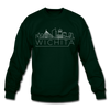 Wichita, Kansas Sweatshirt - Skyline Wichita Crewneck Sweatshirt - forest green