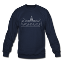 Washington DC Sweatshirt - Skyline Washington DC Crewneck Sweatshirt - navy