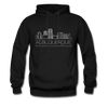 Albuquerque, New Mexico Hoodie - Skyline Albuquerque Crewneck Hooded Sweatshirt - black