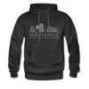 Albuquerque, New Mexico Hoodie - Skyline Albuquerque Crewneck Hooded Sweatshirt - charcoal gray