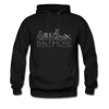 Baltimore, Maryland Hoodie - Skyline Baltimore Crewneck Hooded Sweatshirt - black