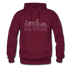 Baltimore, Maryland Hoodie - Skyline Baltimore Crewneck Hooded Sweatshirt - burgundy