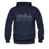 Baltimore, Maryland Hoodie - Skyline Baltimore Crewneck Hooded Sweatshirt - navy