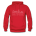 Baltimore, Maryland Hoodie - Skyline Baltimore Crewneck Hooded Sweatshirt - red