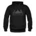 Buffalo, New York Hoodie - Skyline Buffalo Crewneck Hooded Sweatshirt - black