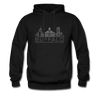Buffalo, New York Hoodie - Skyline Buffalo Crewneck Hooded Sweatshirt - black