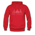 Buffalo, New York Hoodie - Skyline Buffalo Crewneck Hooded Sweatshirt - red