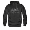 Buffalo, New York Hoodie - Skyline Buffalo Crewneck Hooded Sweatshirt - charcoal gray