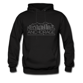 Anchorage, Alaska Hoodie - Skyline Anchorage Hooded Sweatshirt