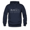 Charleston, South Carolina Hoodie - Skyline Charleston Crewneck Hooded Sweatshirt - navy